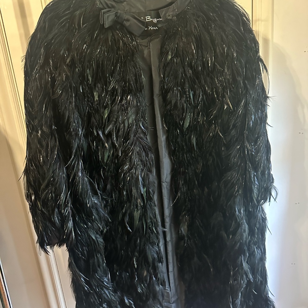 Rare Vintage Bob Bugnand Feather Coat